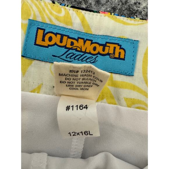 LoudMouth Classic Skort - Mosaic Skulls Size 12 Casual Dia de Muerte Mexican - Picture 7 of 8